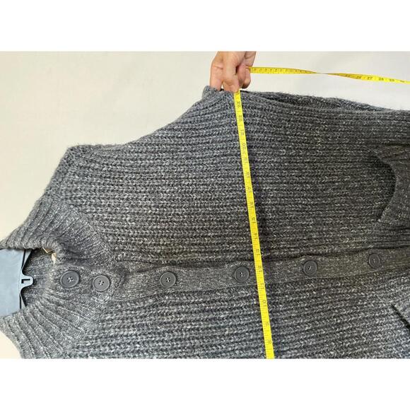 Soft Surroundings Women's Gray Knit Button-Up Cardigan Sweater Coat - Picture 7 of 9